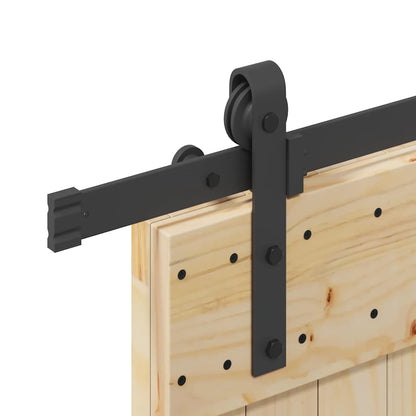 Sliding Door with Hardware Set 85x210 cm Solid Wood Pine