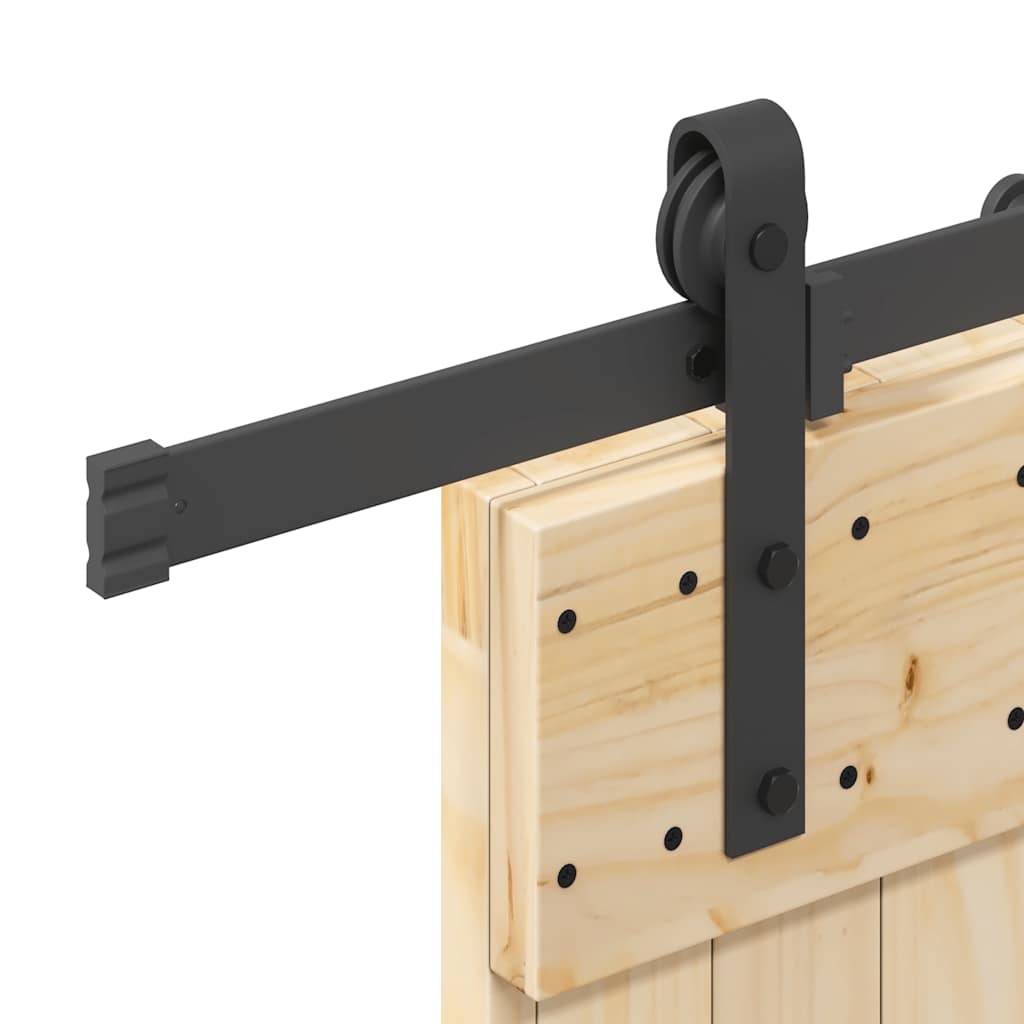 Sliding Door with Hardware Set 85x210 cm Solid Wood Pine