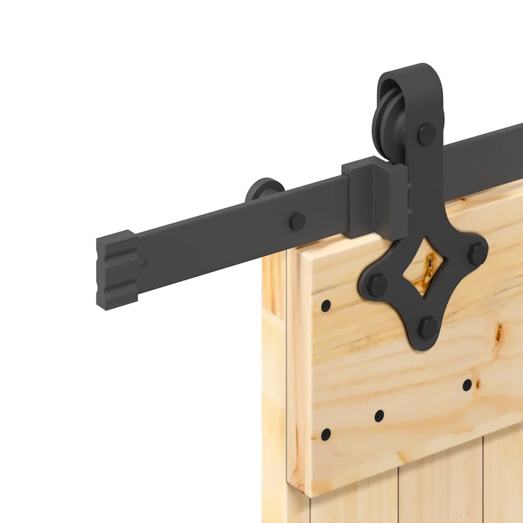 Sliding Door with Hardware Set 85x210 cm Solid Wood Pine