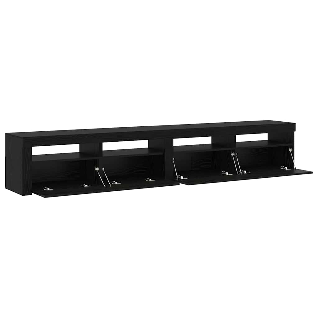 TV Cabinets 2 pcs Black oak 240 x 35 x 40 cm Engineered wood