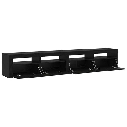 TV Cabinets 2 pcs Black oak 240 x 35 x 40 cm Engineered wood