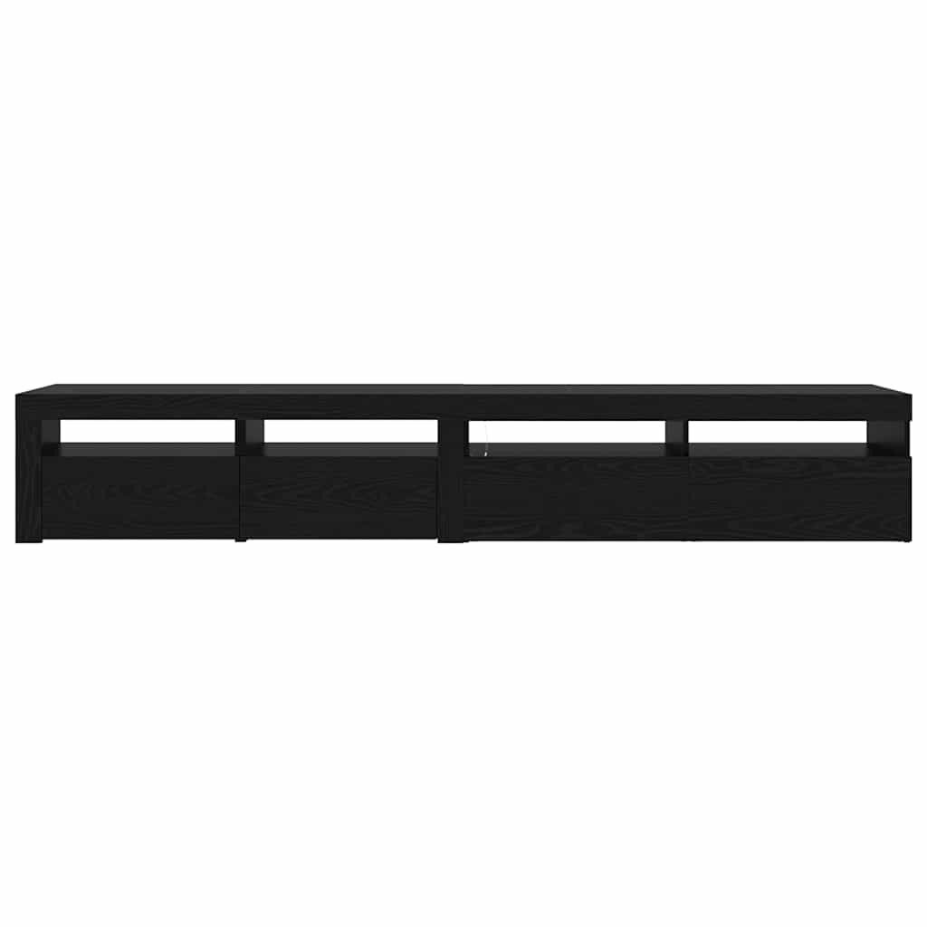 TV Cabinets 2 pcs Black oak 240 x 35 x 40 cm Engineered wood