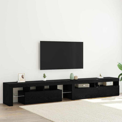 TV Cabinets 3 pcs Black oak 260 x 36.5 x 40 cm Engineered wood