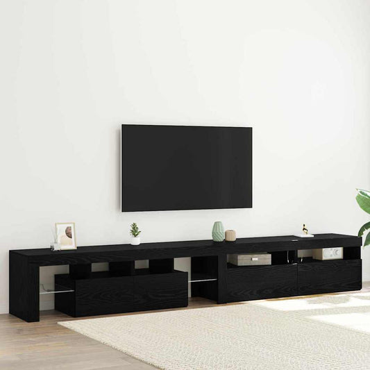 TV Cabinets 3 pcs Black oak 260 x 36.5 x 40 cm Engineered wood
