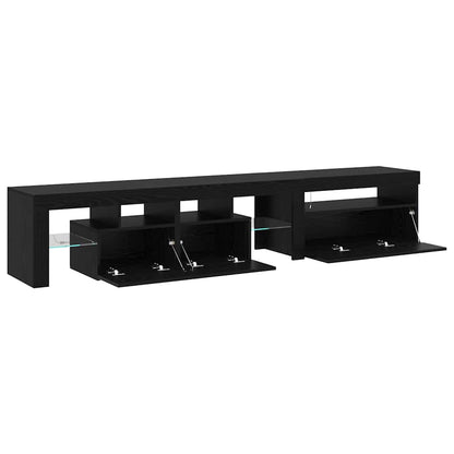 TV Cabinet 2 pcs Black Oak 215 x 37 x 40 cm Engineered Wood