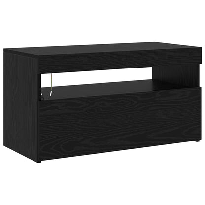 TV Cabinet 2 pcs Black Oak 215 x 37 x 40 cm Engineered Wood