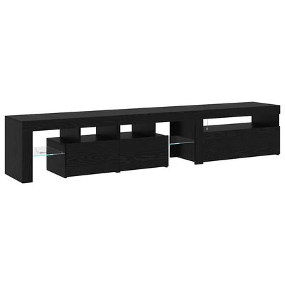 TV Cabinet 2 pcs Black Oak 215 x 37 x 40 cm Engineered Wood