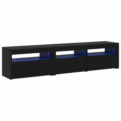 TV Cabinets 2 pcs Black oak 180 x 35 x 40 cm Engineered wood