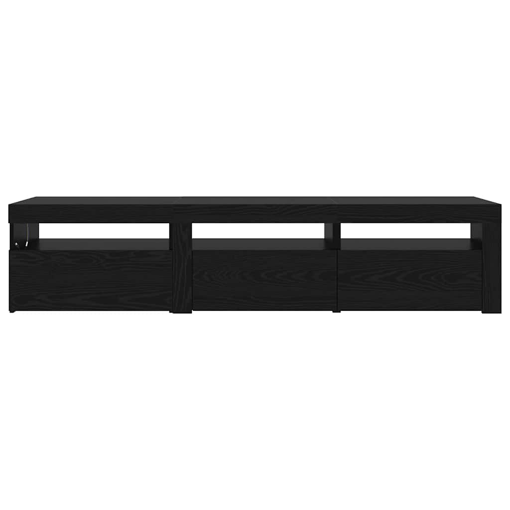 TV Cabinets 2 pcs Black oak 180 x 35 x 40 cm Engineered wood