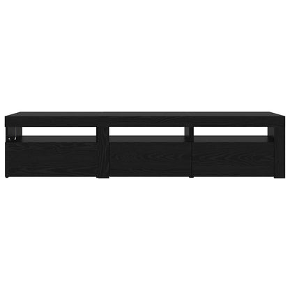 TV Cabinets 2 pcs Black oak 180 x 35 x 40 cm Engineered wood