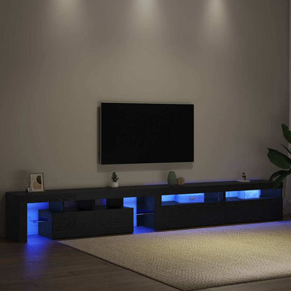 TV Cabinets 3 pcs Black oak 290 x 36.5 x 40 cm Engineered wood