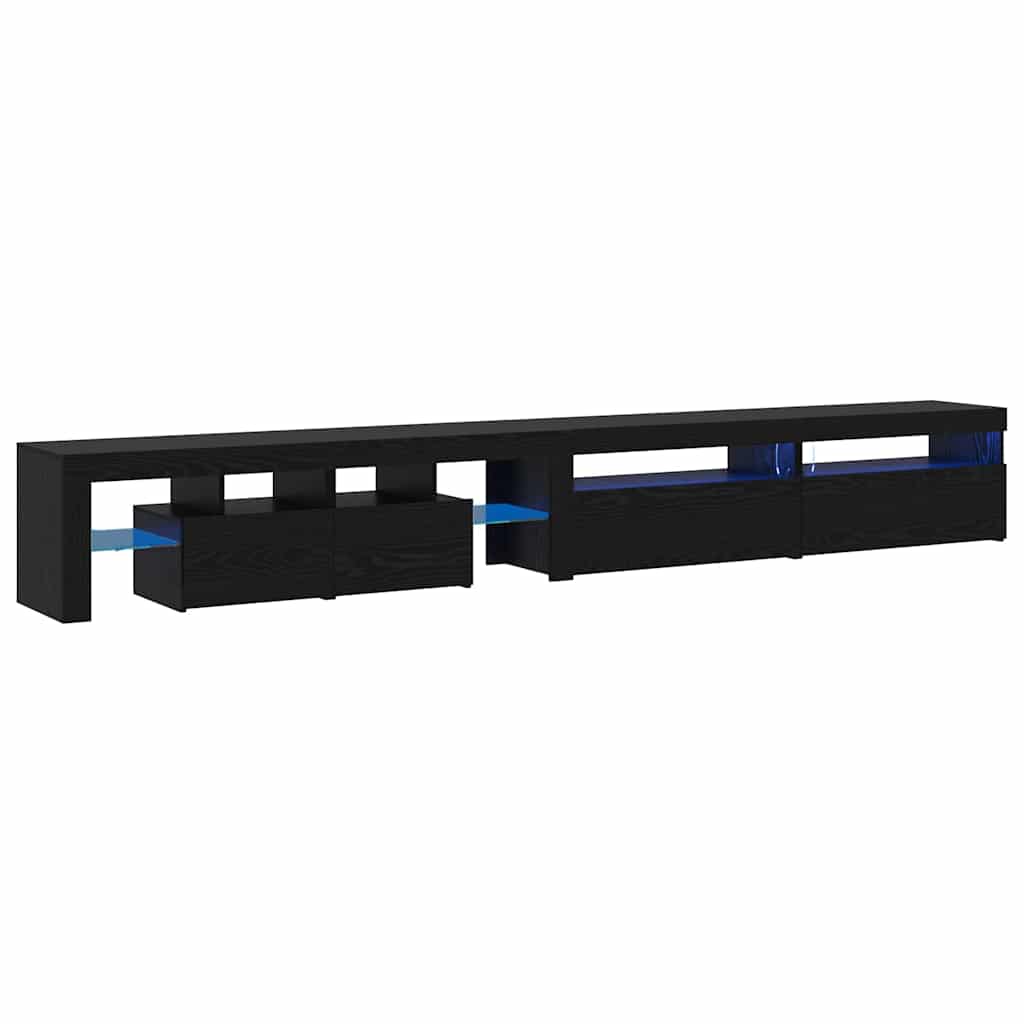 TV Cabinets 3 pcs Black oak 290 x 36.5 x 40 cm Engineered wood