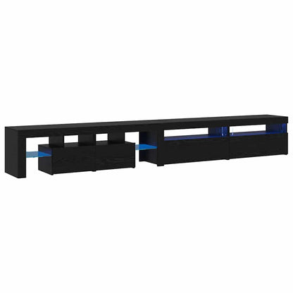 TV Cabinets 3 pcs Black oak 290 x 36.5 x 40 cm Engineered wood