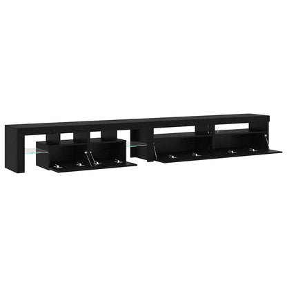 TV Cabinets 3 pcs Black oak 290 x 36.5 x 40 cm Engineered wood
