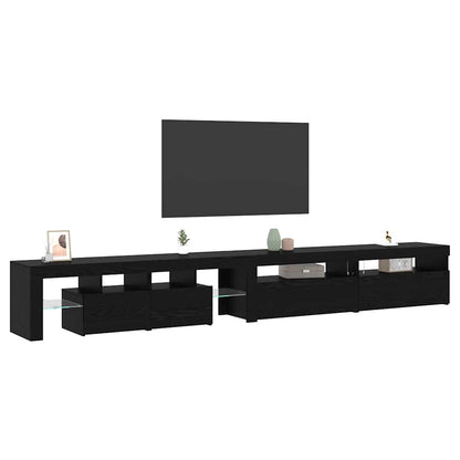 TV Cabinets 3 pcs Black oak 290 x 36.5 x 40 cm Engineered wood