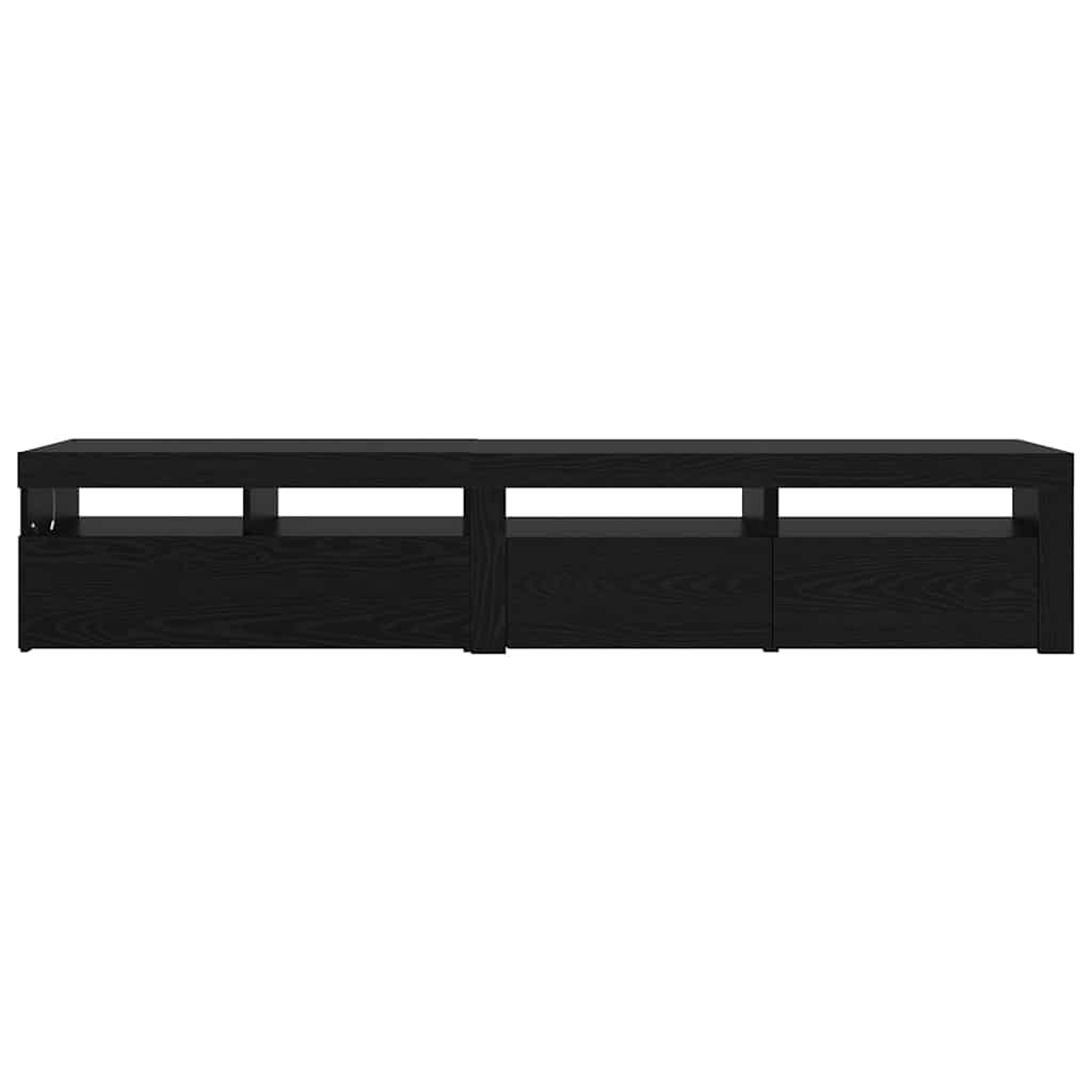 TV Cabinets 2 pcs Black oak 210 x 35 x 40 cm Engineered wood