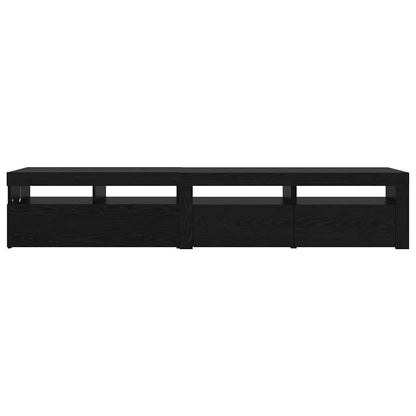 TV Cabinets 2 pcs Black oak 210 x 35 x 40 cm Engineered wood