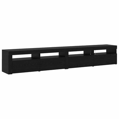 TV Cabinet Set 3 pcs Black oak 240 x 35 x 40 cm Engineered wood