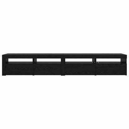 TV Cabinet Set 3 pcs Black oak 240 x 35 x 40 cm Engineered wood
