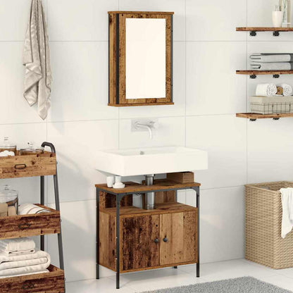 Bathroom Furniture Set with Storage 2 pcs Brown 60 x 30 x 60 cm