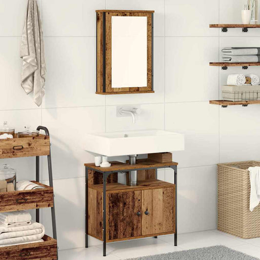 Bathroom Furniture Set with Storage 2 pcs Brown 60 x 30 x 60 cm