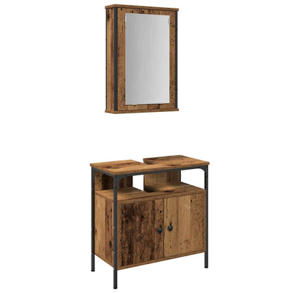 Bathroom Furniture Set with Storage 2 pcs Brown 60 x 30 x 60 cm