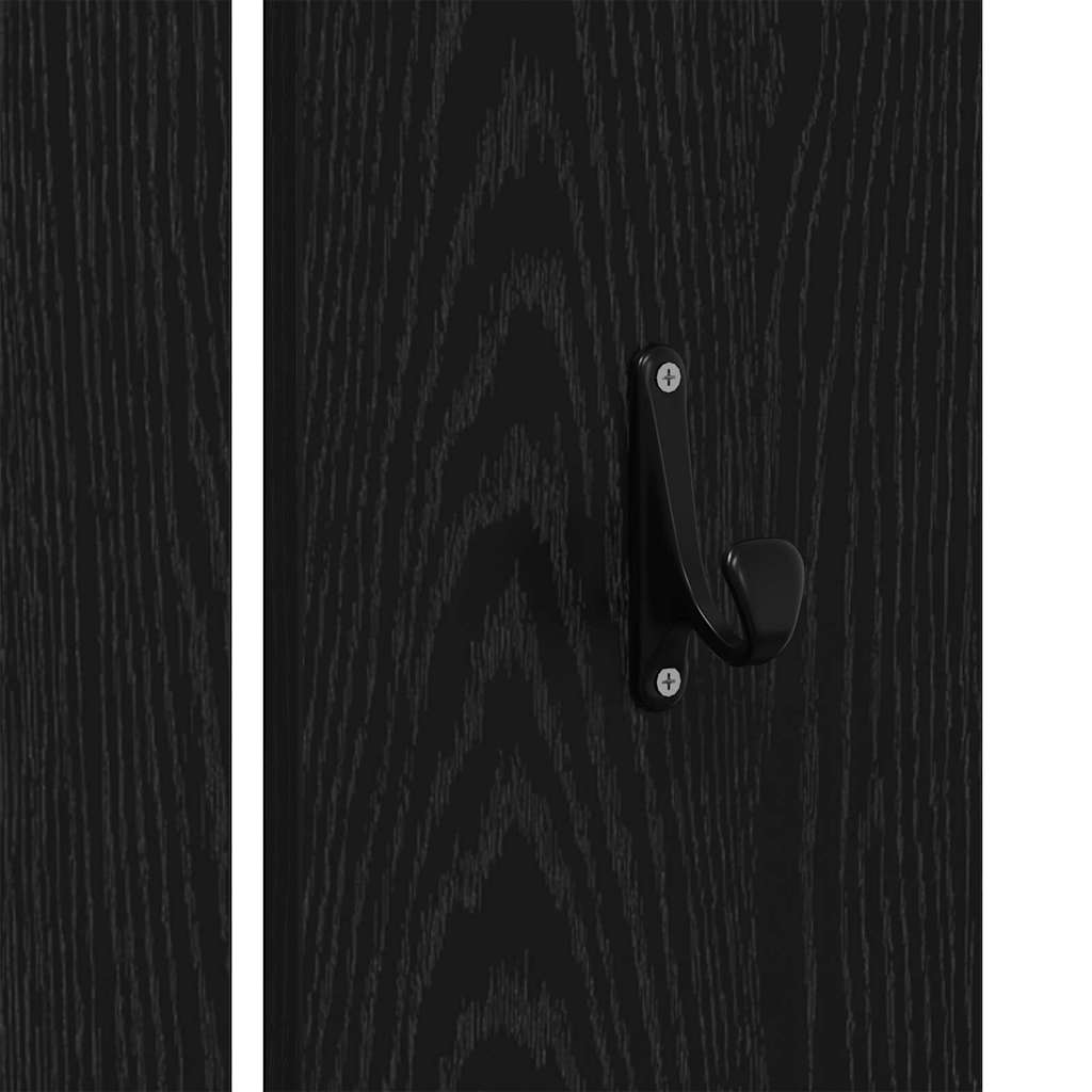 Hallway Furniture Set 3 pcs Black oak 80 x 31 x 40 cm