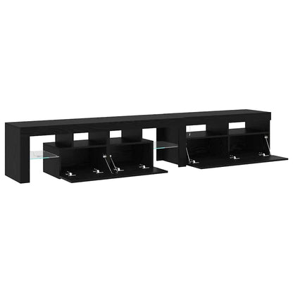 TV Cabinets 2 pcs Black oak 290 x 36.5 x 40 cm Engineered wood