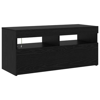TV Cabinets 2 pcs Black oak 290 x 36.5 x 40 cm Engineered wood