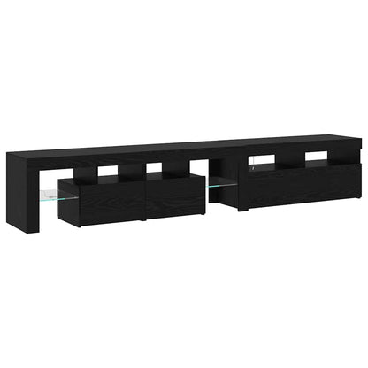 TV Cabinets 2 pcs Black oak 290 x 36.5 x 40 cm Engineered wood