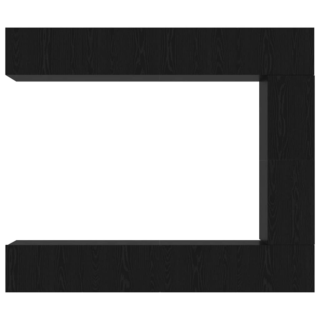 TV Cabinet Set 5 pcs Black oak 100 x 30 x 30 cm Engineered wood