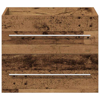 Sink Cabinet with Basin 2 pcs Old Wood 60 x 38.5 x 48 cm