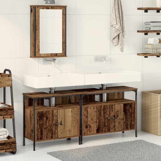 Bathroom Vanity Units with Storage 3 pcs Brown 80 x 30 x 60 cm