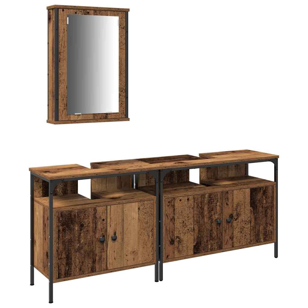 Bathroom Vanity Units with Storage 3 pcs Brown 80 x 30 x 60 cm