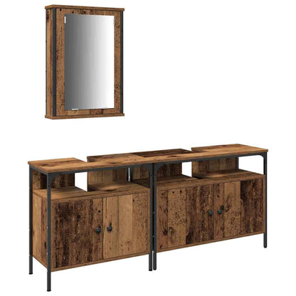 Bathroom Vanity Units with Storage 3 pcs Brown 80 x 30 x 60 cm