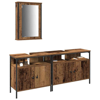 Bathroom Vanity Units with Storage 3 pcs Brown 80 x 30 x 60 cm