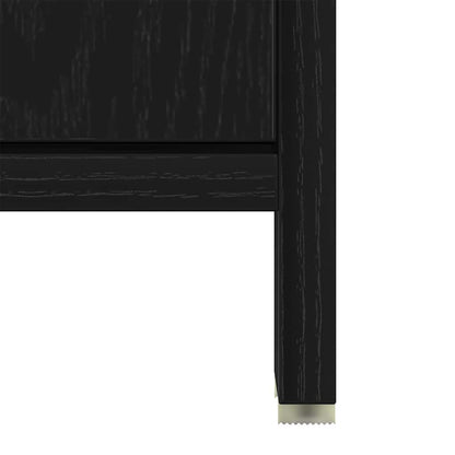 Bathroom Furniture Set 4 pcs Black Oak 30 x 30 x 183.5 cm