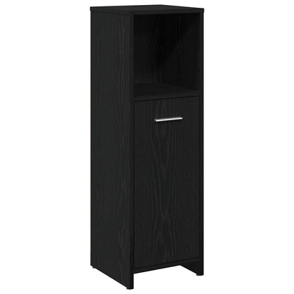 Bathroom Furniture Set 4 pcs Black Oak 30 x 30 x 183.5 cm