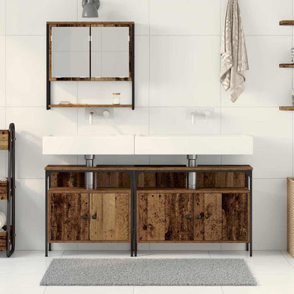 Bathroom Furniture Set with Storage 3 pcs Brown 80 x 30 x 60 cm