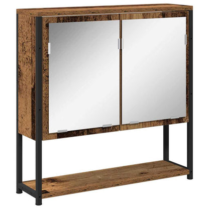 Bathroom Furniture Set 3 pcs Old wood 33 x 33 x 185.5 cm