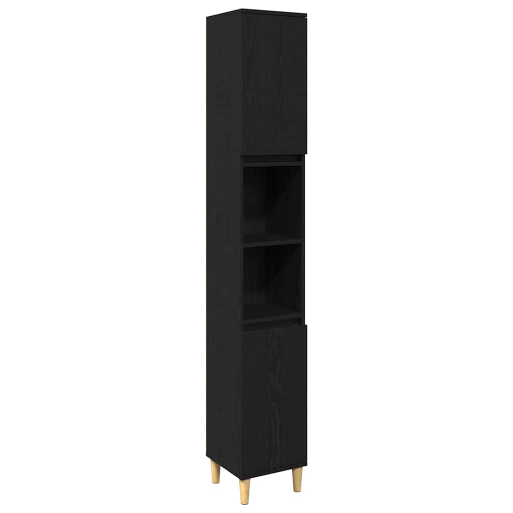 Bathroom Furniture Set with Storage 3 pcs Black 60 x 30 x 60 cm