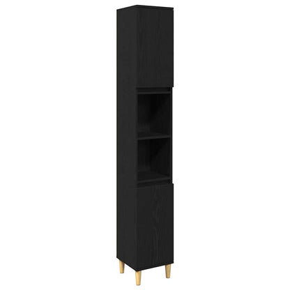 Bathroom Furniture Set with Storage 3 pcs Black 60 x 30 x 60 cm