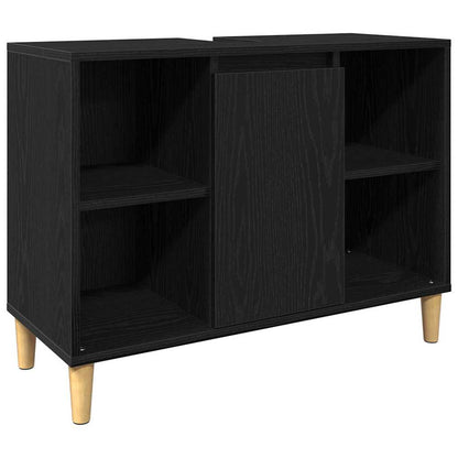 Bathroom Furniture Set with Storage 3 pcs Black 60 x 30 x 60 cm