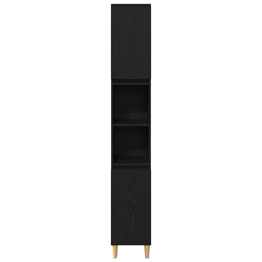 Bathroom Furniture Set with Storage 3 pcs Black 60 x 30 x 60 cm