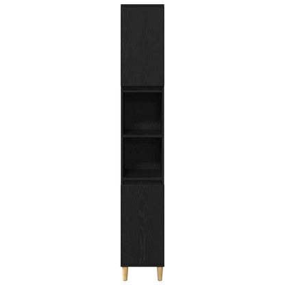 Bathroom Furniture Set with Storage 3 pcs Black 60 x 30 x 60 cm