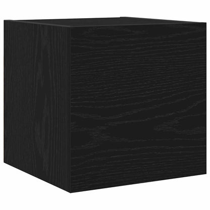 TV Cabinet Set 8 pcs Black oak 100 x 30 x 30 cm Engineered wood