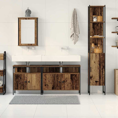 Bathroom Furniture Set 4 pcs Old wood 33 x 33 x 185.5 cm