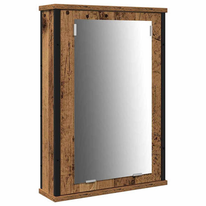 Bathroom Furniture Set 4 pcs Old wood 33 x 33 x 185.5 cm