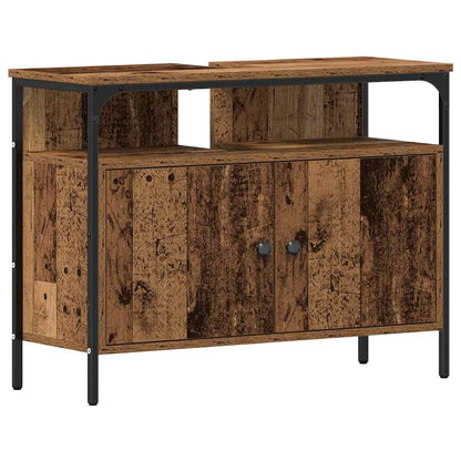 Bathroom Furniture Set 4 pcs Old wood 33 x 33 x 185.5 cm