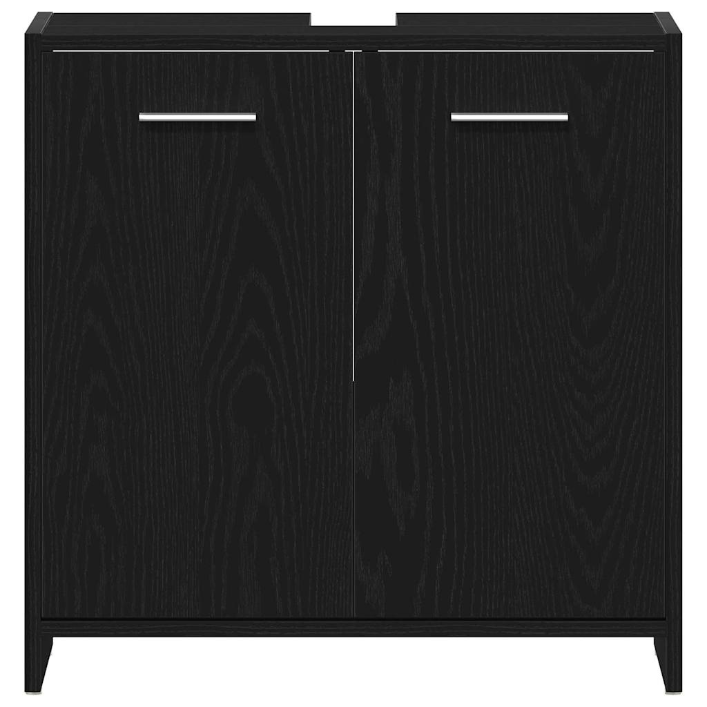 Bathroom Furniture Set 4 pcs Black Oak 30 x 30 x 183.5 cm